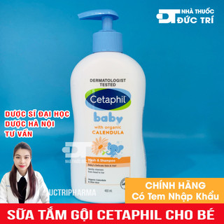 Sữa tắm gội chống rôm sảy cho bé Cetaphil Baby Wash and Shampoo 2in1