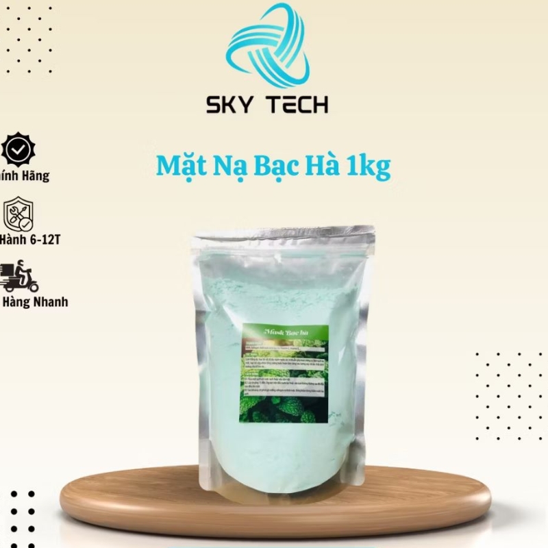 [1kg] Bột Mặt Nạ Dẻo Bạc Hà Dùng Đắp Mặt Dưỡng Da (Giá Sỉ)