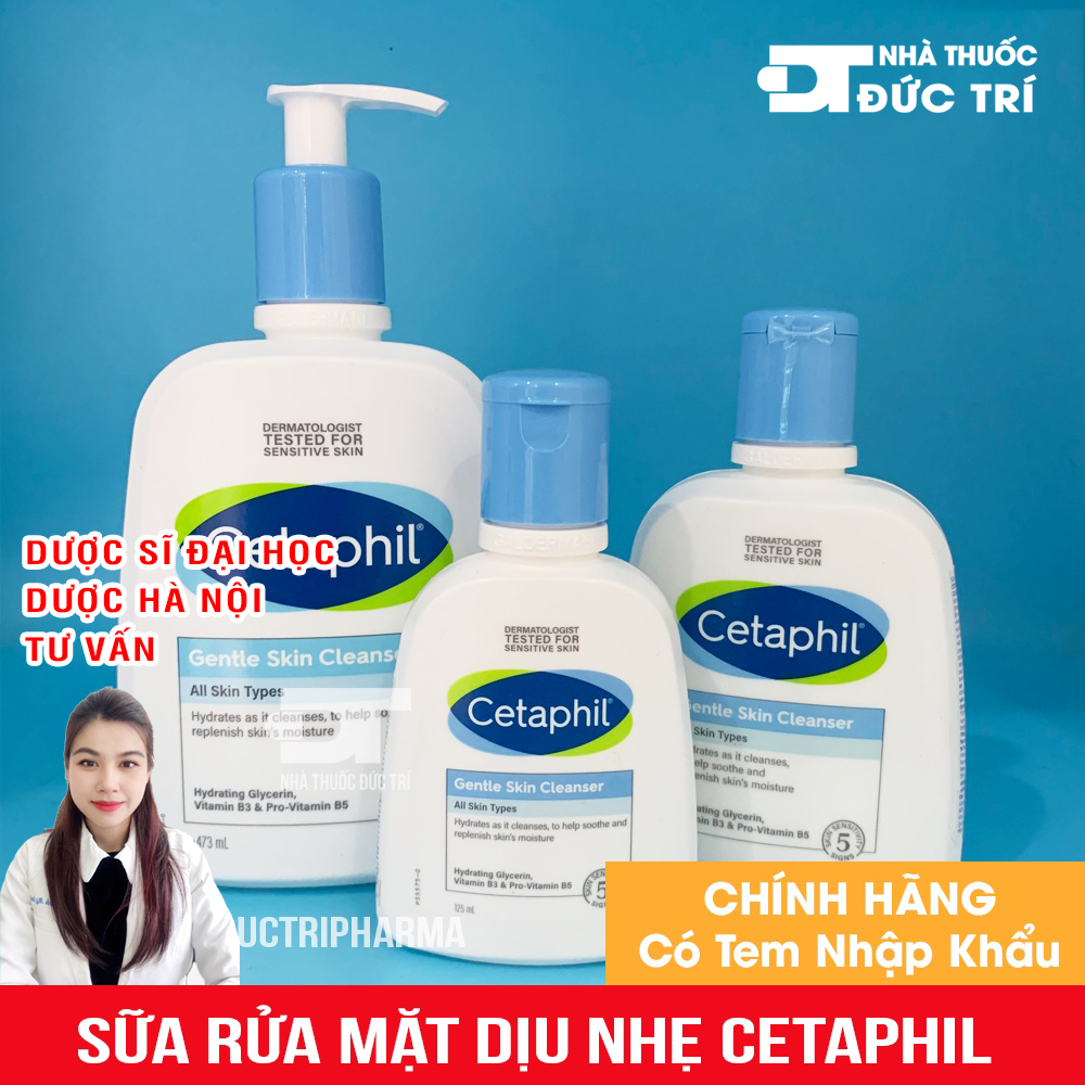 [NHẬP KHẨU] Sữa rửa mặt không xà phòng Cetaphil Gentle Skin Cleanser - 59ml/125ml/250ml/473ml/500ml