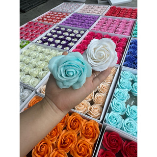[ H305 ] ( Hộp 25 bông  ) Hộp Hoa sáp thơm 5 lớp, hoa 5 lớp cánh tròn