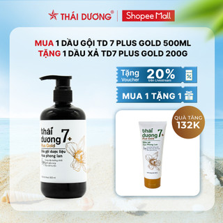 Combo dầu gội thái dương 7 plus gold 500ml tặng dầu xả thái dương 7 plus 200ml-sao thái dương