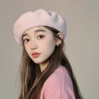 Mũ Beret Mũ nồi len thời trang thu đông chất đẹp dày có dây rút điều chỉnh - Mã BELEN The Collar Box