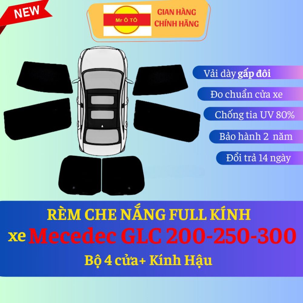 Rèm Che Nắng Xe Mecedec GLC 200-250-300 Hàng Loại 1 MR Ô TÔ  (Rèm Mr ô tô chính hãng vừa khít)