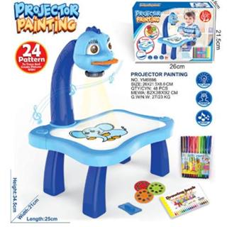  Đồ chơi Bàn vẽ thông minh có máy chiếu tranh ảnh cho bé có kèm Sổ vẽ túi bút viết các mầu Bút tập tô vẽ 
