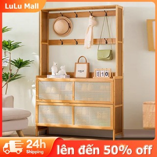 LULU Tủ Giày Dép Thông Minh Cánh Mây Kích Thước Kệ Để Giày Đa Năng Chất Tre cao cấp Decor Phòng Hiện Đại