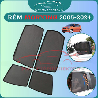 Rèm Che Nắng Xen Kia Morning 2005-2021+ Bộ 4 tấm 4 cửa chắn nắng vừa khít form xe, nam châm hút mạnh
