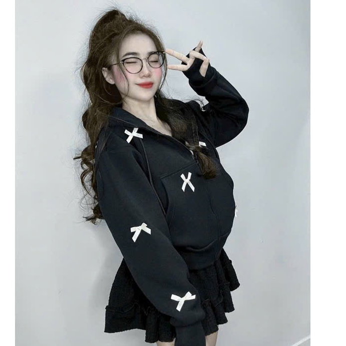 Áo khoác nỉ nữ dáng  lửng cute hàn quốc ( NỈ NƠ) CaMa Store M1119