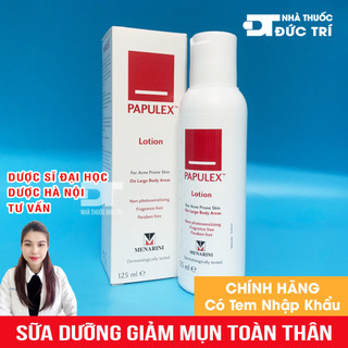[NHẬP KHẨU] Sữa Dưỡng Giảm Mụn Toàn Thân, Mụn Lưng, Mụn Vai, Mụn Ngực, Cổ - Papulex Lotion (125ml)