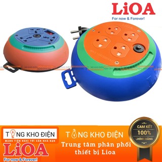 Ổ cắm kéo dài quay tay LiOA 3 ổ cắm đa năng, Kiểu đĩa bay hàng chính hãng LiOA 5m/10m