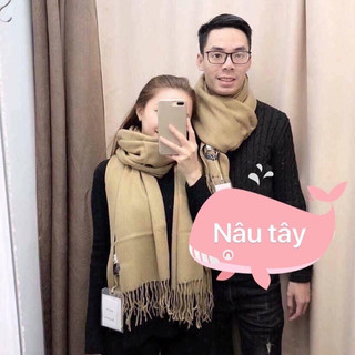 Khăn len dày màu trơn siêu ấm