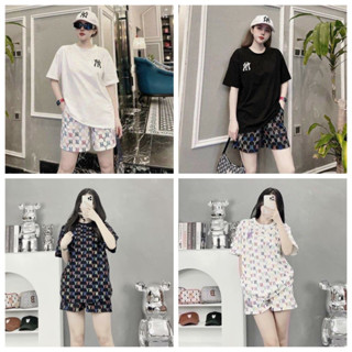  Set bộ đồ MLB nam nữ áo thun quần đùi xuất cotton sang xịn mịn mát cao cấp 