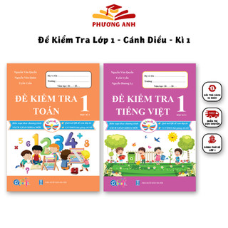 Sách - Bộ ĐỀ KIỂM TRA dành cho học sinh lớp 1 - Toán và Tiếng Việt Chương Trình CÁNH DIỀU - Học Kì 1 (2 quyển)