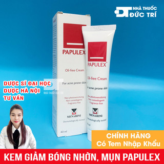 Kem Giảm Bóng Nhờn Ngăn ngừa và Làm Giảm Mụn PAPULEX OILFREE CREAM 40ml