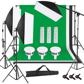 Đèn bổ sung trực tiếp 150W, đèn studio nhiếp ảnh, hộp ánh sáng linh hoạt 50x70cm, 3 màu
