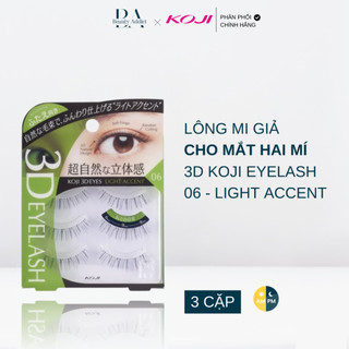 Lông mi giả 3D KOJI Eyelash cho mắt 2 mí (tái sử dụng được 30 lần)