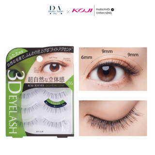 Lông mi giả 3D KOJI Eyelash cho mắt 2 mí (tái sử dụng được 30 lần)
