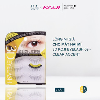 Lông mi giả 3D KOJI Eyelash cho mắt 2 mí (tái sử dụng được 30 lần)