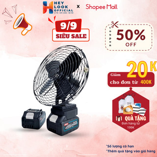Quạt Tích Điện Godwell Pin 10 Cell Dùng Liên Tục 8H 2 Cấp Độ Gió Siêu Mát Bảo Hành 12 Tháng