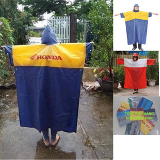 Áo mưa nhựa PVC cánh dơi HONDA- Nhựa dẻo- to -dày (Ngẫu nhiên)