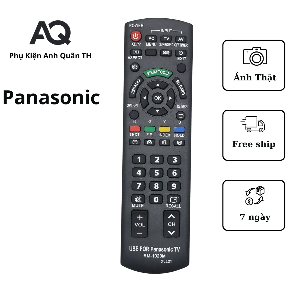 Remote tv pana , Điều khiển tivi Pana RM - 1020