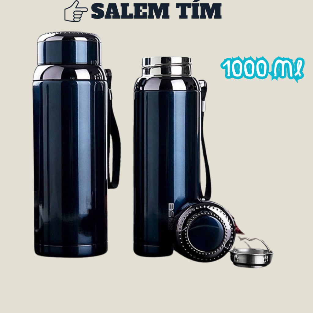 Bình Giữ Nhiệt Nóng, Lạnh Inox 316 1000ml 2 Lớp, Có Tấm Lọc, Giữ Nhiệt Lên Đến 8 Tiếng