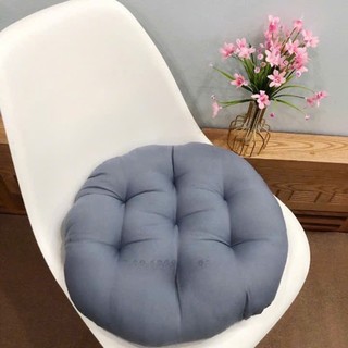 Đệm ngồi ghế vải đũi tròn 40x40 Đệm lót ghế tựa lưng siêu dày decor quán cafe, quán ăn