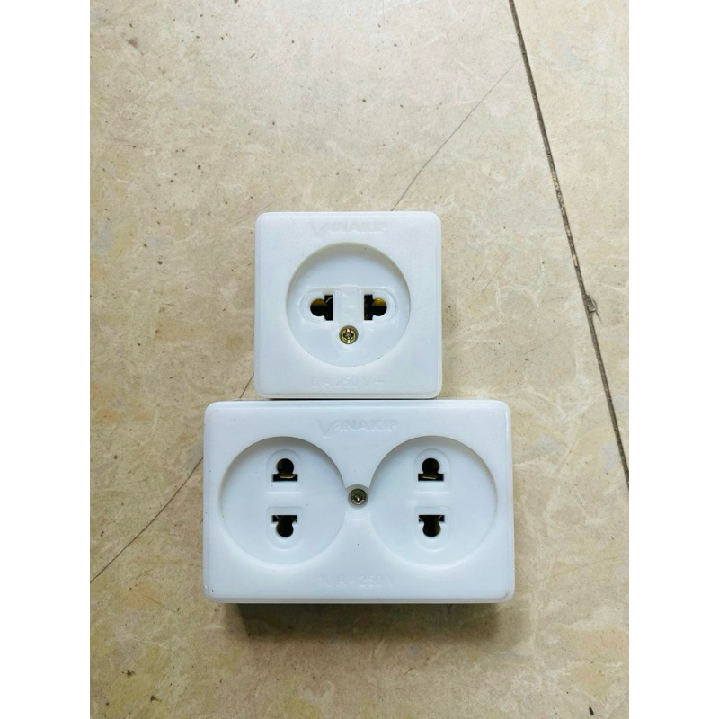 Ổ cắm đơn ổ cắm đôi Vinakip