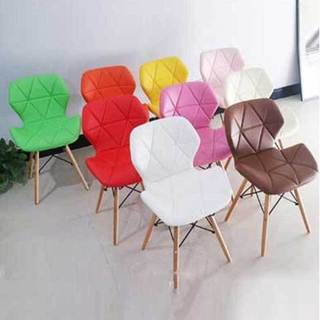 Ghế bàn ăn làm việc trang điểm eames cánh bướm bọc da chân gỗ lưng cao đẹp hiện đại LAG129
