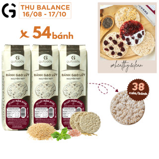 Bánh gạo lứt ăn kiêng GUfoods (510g/300g/160g/40g) - Không chiên dầu, Phù hợp Eat clean, Tập Gym, Healthy, Thuần chay