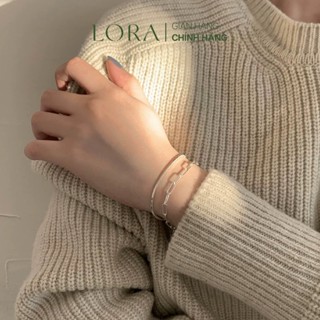   BH Trọn Đời  Lắc Tay Bạc S925 Nam Nữ Lora Cuban Thời Trang Hiện Đại May Mắn 