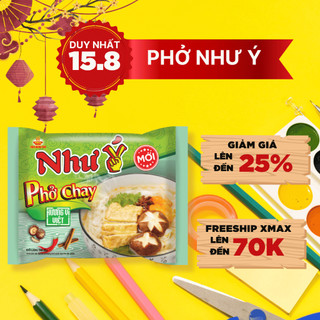 Thùng 30 gói Phở Chay Như Ý 65g/gói