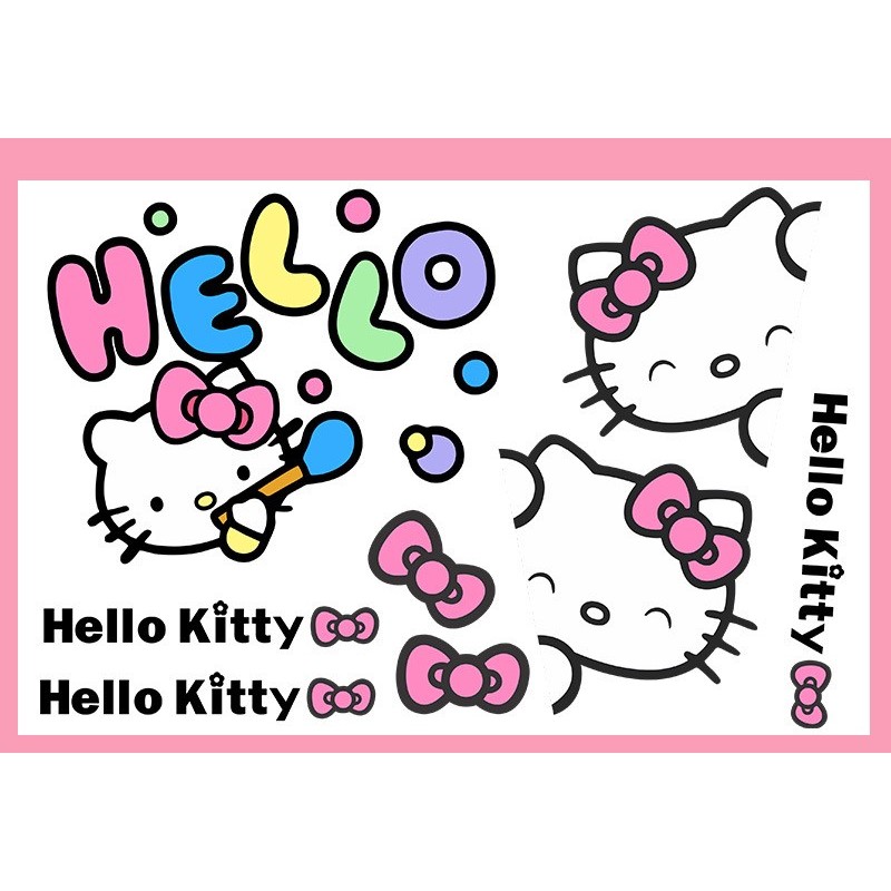 🌸DECAL DÁN XE, ĐỒ DÙNG HELLO KITTY🎀KITTY HOUSE