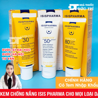 [CHÍNH HÃNG] Kem chống nắng khoáng chất ISIS PHARMA UVEBLOCK