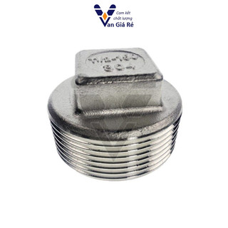 Nút bít ren ngoài inox 304, Nắp bịt ren ngoài 13 17 21 27 34 42 49 60