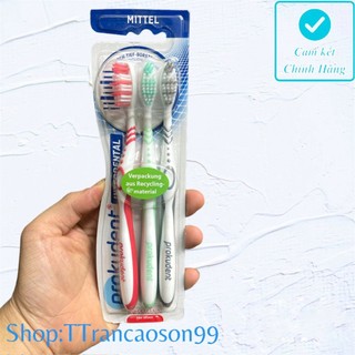 Bàn chải đánh răng Prokudent vỉ 3 chiếc 3 màu Nội địa Đức mua tại siêu thị Rossmann