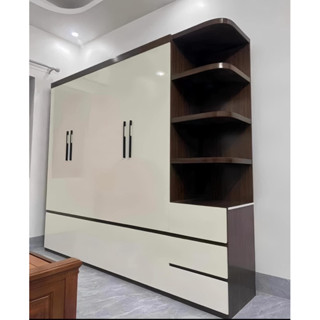 Tủ nhựa 5 cánh vân gỗ Nội thất Bích Ngọc - Tủ đựng quần áo cao 1m85 ngang 2m05 MIễn phí lắp đặt