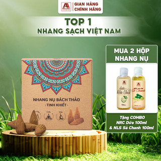 Nhang nụ bách thảo, nhang nụ thuốc bắc xông nhà, thiền định 100% tự nhiên hộp 39 viên - Nhang sạch An An