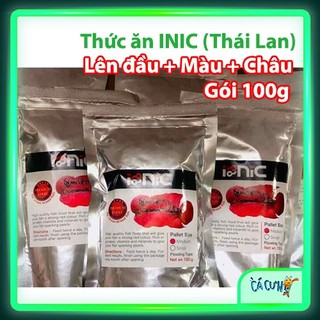 Thức ăn Inic cho cá la hán 100g - Cám Inic hỗ trợ đầu màu châu cho cá la hán (Hàng Công Ty)
