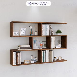  Kệ Sách Gỗ Treo Tường FIVO FB44 Đa Năng Thiết Kế Âm Tường Chất Liệu Gỗ Dày Chống Ẩm Dễ Dàng Lắp Ráp 
