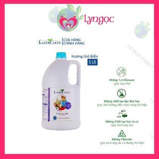 Nước lau sàn hữu cơ LayerClean hương Gió Biển - can 5L