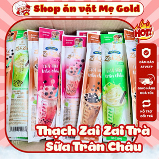 Kẹo thạch Zai Zai Đức Hạnh plus vị trà sữa trân châu hương đường đen, hồng trà, matcha