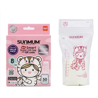 (Hồng) 2 Hộp - Combo 100 túi trữ sữa mẹ không BPA 250ml SUNMUM (Thái Lan)