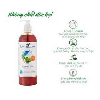 Nước rửa chén Layer Clean 800ml