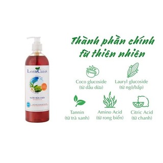 Nước rửa chén Layer Clean 800ml