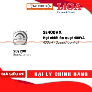 Chiết áp quạt vuông LiOA, màu TRẮNG, tiếp điểm ĐỒNG