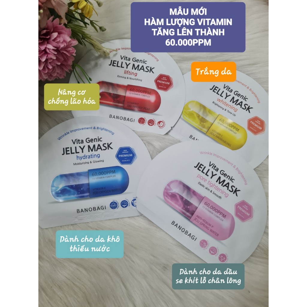 Hộp 10 Mặt nạ Banobagi mẫu mới hàm lượng vitamin tăng so với mẫu cũ (Date 2027)