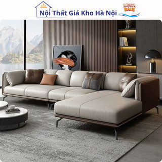 Sofa góc L bọc da cho phòng khách - Sofa gia đình - Sofa phòng khách Cao Cấp . Free Ship Hà Nội
