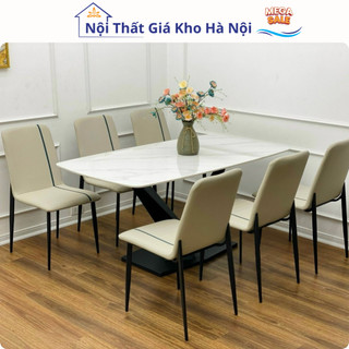Bộ bàn ghế ăn ,combo bàn ghế ăn cơm chân v + ghế vertical