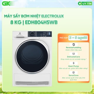 Edh804h5wb -- máy sấy bơm nhiệt electrolux 8.0kg edh804h5wb - bảo hành chính hãng