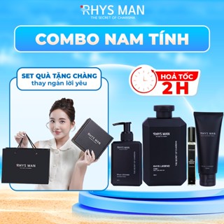 [LIVE] Combo - Sữa tắm gội 3in1 350ml & Sữa rửa mặt 100ml & Dung dịch vệ sinh 120ml & Nước hoa nam Rhys Man